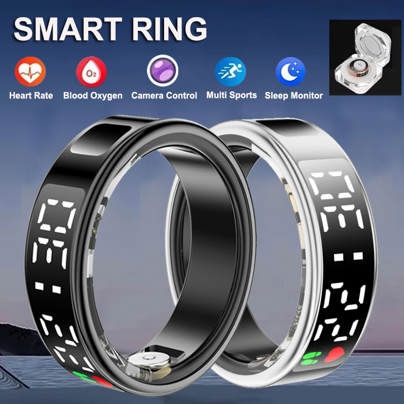 Gymnastic Ring - スマートリング心拍数血中酸素健康と睡眠モニター5ATM防水マルチスポーツモードフィットネスリングAndroid iOS用
