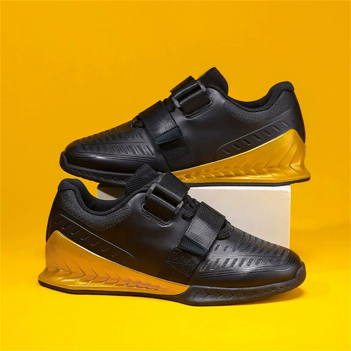 Weightlifting Shoes - プロ仕様メンズスクワット＆ウェイトリフティングシューズ：ジムでのパワーリフティング、デッドリフト、バーベルトレーニングに最適なハードソールサポート