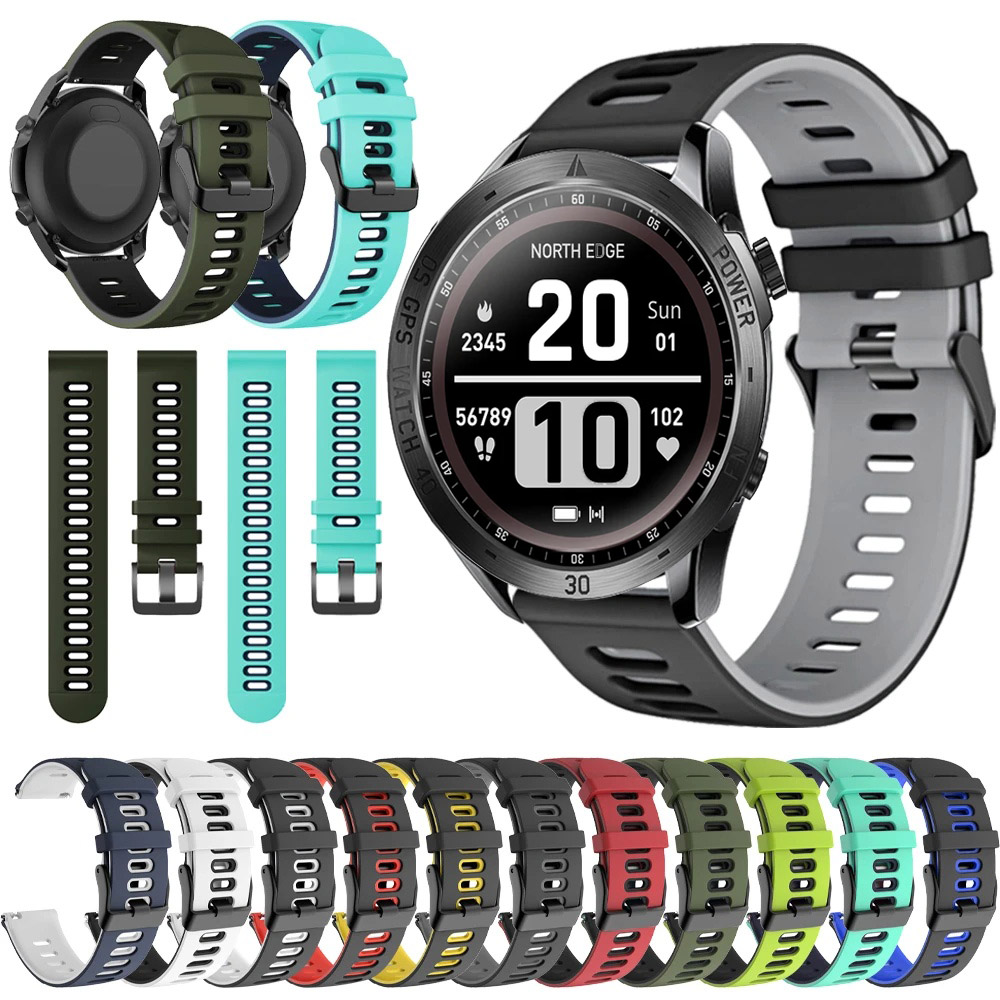 Crossfit Belt - スポーツラバーストラップノースエッジ 2023 クロスフィット 3 水泳シリコーンソフト時計バンド 20