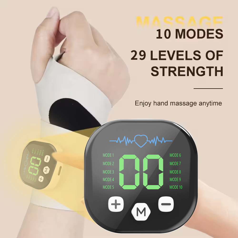 EMS 電気ハンドリストマッサージャー 10 モード振動マッ - Wrist Wraps のレビューと価格