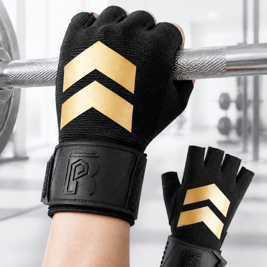 男女兼用、手首保護機能付きハーフフィンガーフィットネスグロー - Weightlifting Gloves のレビューと価格
