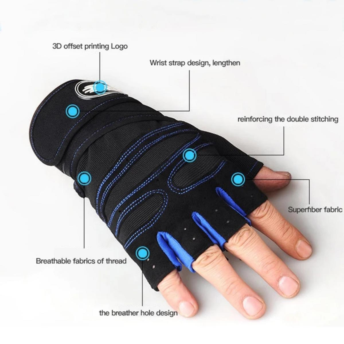 フィットネス重量挙げリストバンド手袋ジム手袋男性女性ボディビ - Weightlifting Gloves のレビューと価格